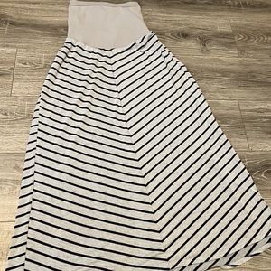 Motherhood Maternity Striped Maxi Skirt